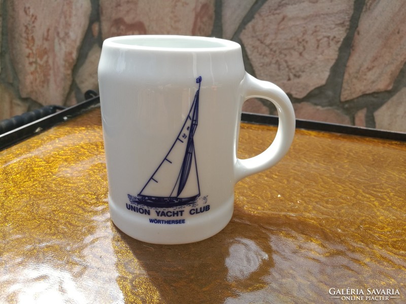 A pint of beer with a sail