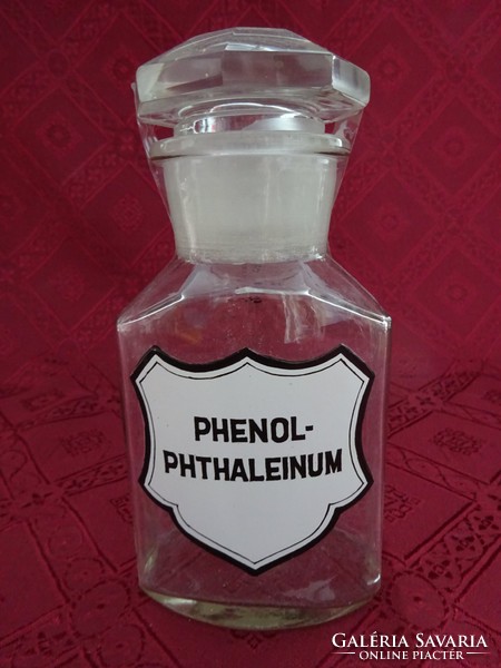 Gyógyszeres üveg - phenolphthaleinum felirattal. - hashajtó. Vanneki!