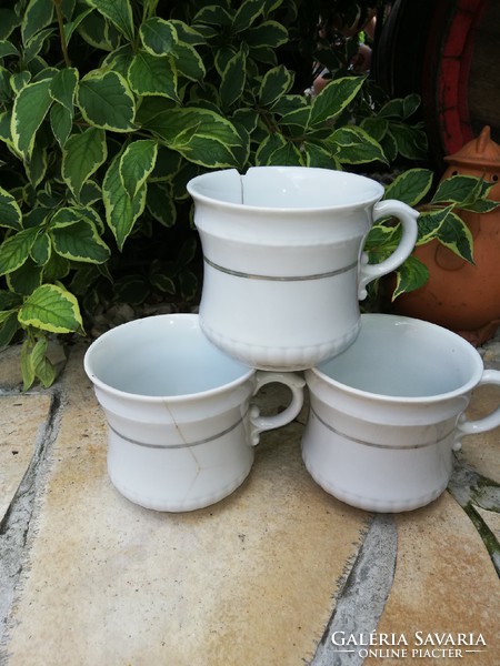 3 Zsolnay of a rarer shape, mugs, mugs, porcelain