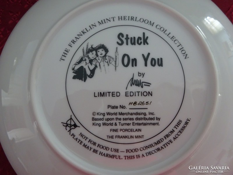 English porcelain decorative plate, marked: hb2651. Excerpt from the stuck on you movie. He has!