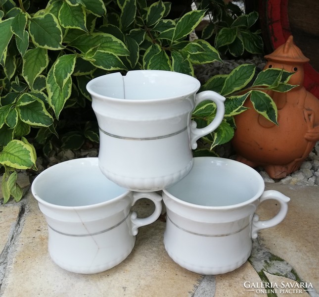 3 Zsolnay of a rarer shape, mugs, mugs, porcelain