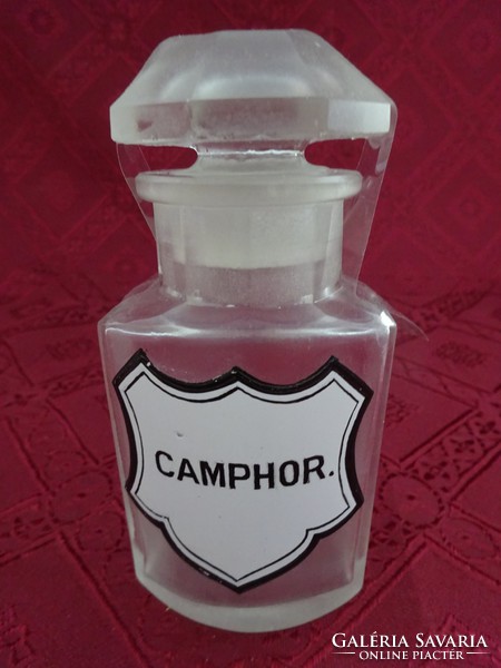 Gyógyszeres üveg - Camphor - kámfor. Vanneki!