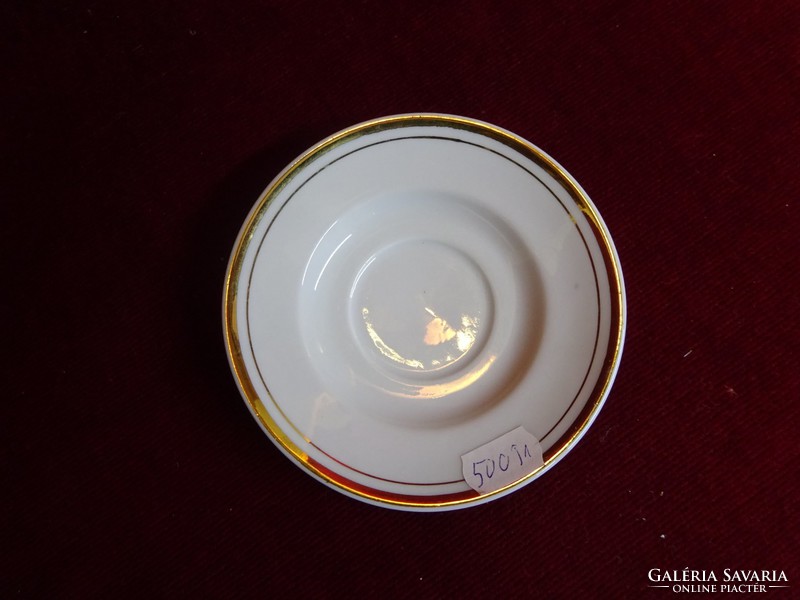 Alföldi porcelán kávéscsésze alátét, arany szegélyes, 10,5 cm átmérővel. Vanneki!