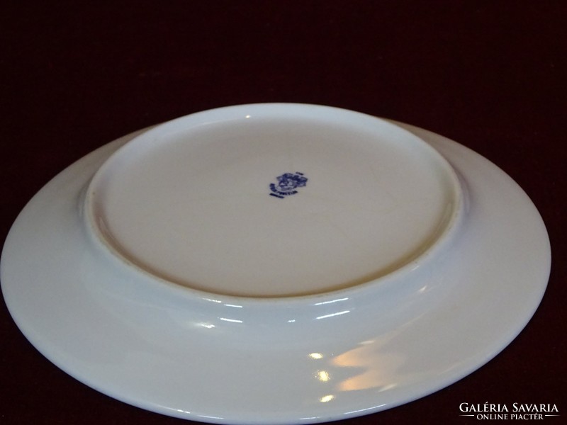 Lowland porcelain cake plate with brown stripe, diameter 19 cm. He has!