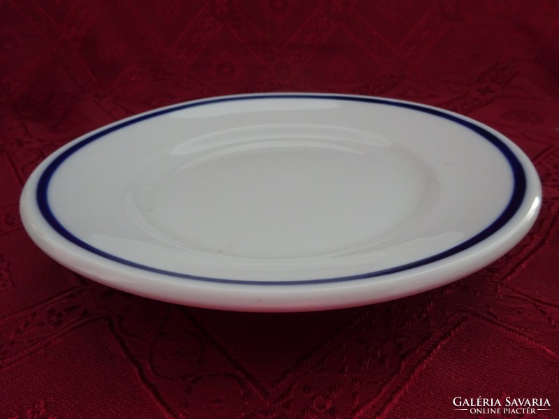 Zsolnay porcelán kék csíkos süteményes tányér. Vanneki!