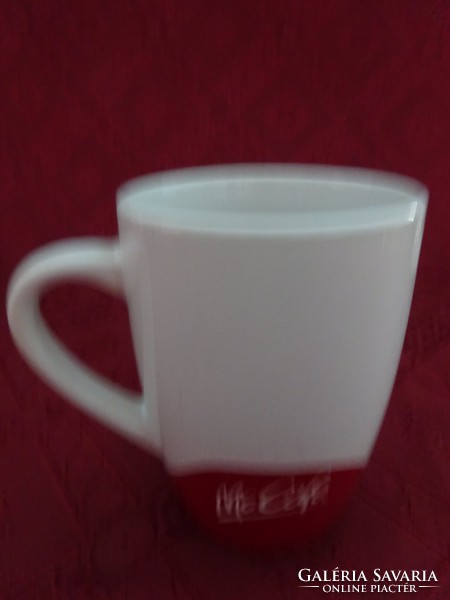 Mc  Café bögre porcelán pohár, bordó, átmérője 7 cm. Vanneki! Jókai.