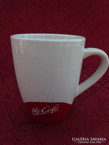 Mc  Café bögre porcelán pohár, bordó, átmérője 7 cm. Vanneki! Jókai.