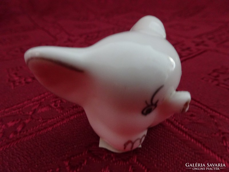 German quality porcelain figurine, mini elephant, length 4.5 cm. He has!