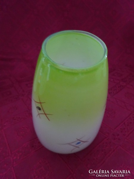 Glass lamp shade, green at the socket, maximum length 18.5 cm. He has! Jokai.