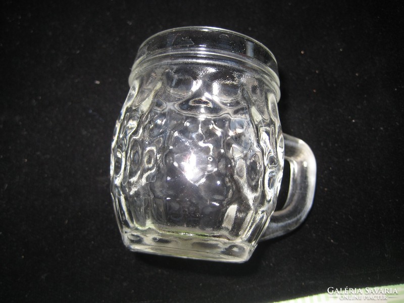 2 old glasses with handles, 5 x 5.8 cm