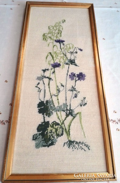 Oriental tapestry picture in a nice frame, glazed, 56 x 24 cm