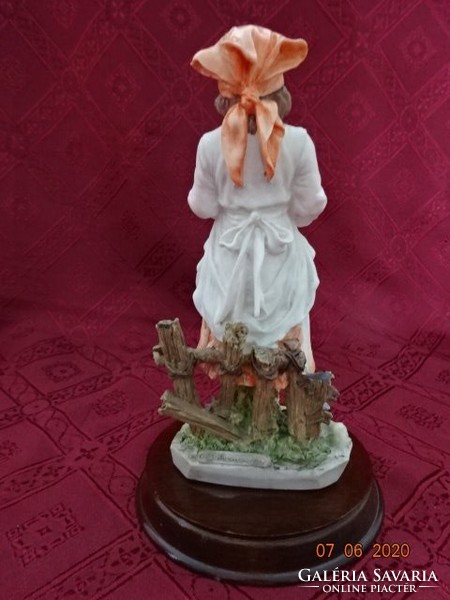 English porcelain figural statue of little girl with dogs. Leonardo collection. He has!