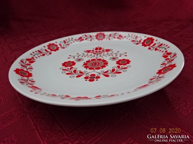 Lowland porcelain red folk pattern wall plate. He has!