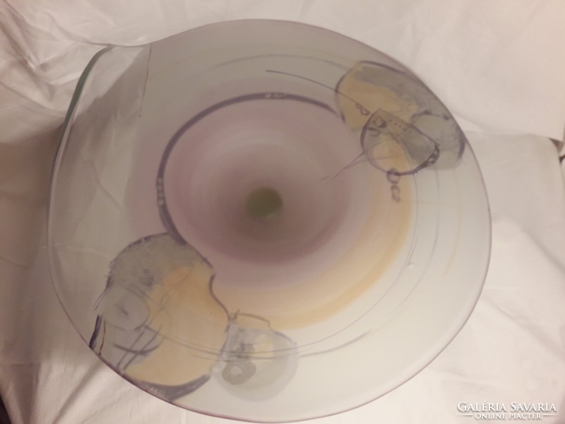 Extremely rare form - ion tamaian (jon) art - glass serving bowl signed original large size