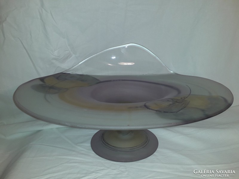 Extremely rare form - ion tamaian (jon) art - glass serving bowl signed original large size