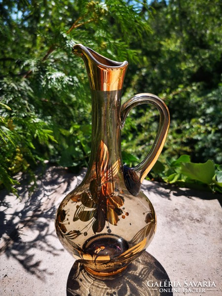 Gilded blown glass decanter