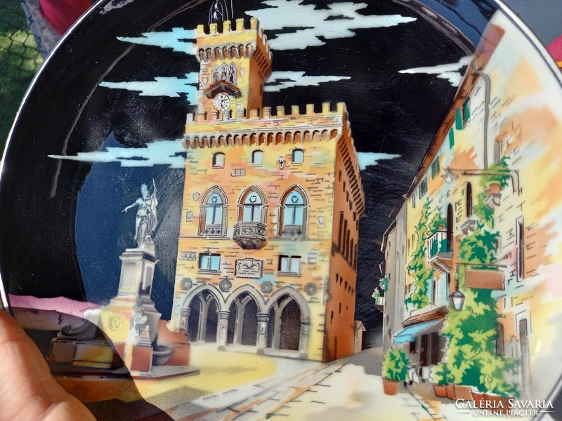 182 Titano Ceramica Rep. San Marino Kormányzati palota (Palazzo del Governo) 26 cm  fali tányér
