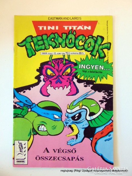 1992 július  /  Tini Titán Teknőcök  /  Képregények :-) SZÜLETÉSNAPRA! Szs.:  16030