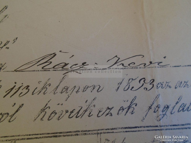 D172648 Régi irat  RÁCKEVE Téglás Terézia (1853) Másoja Szebelédy Rátzkeviben kiáll. 1875