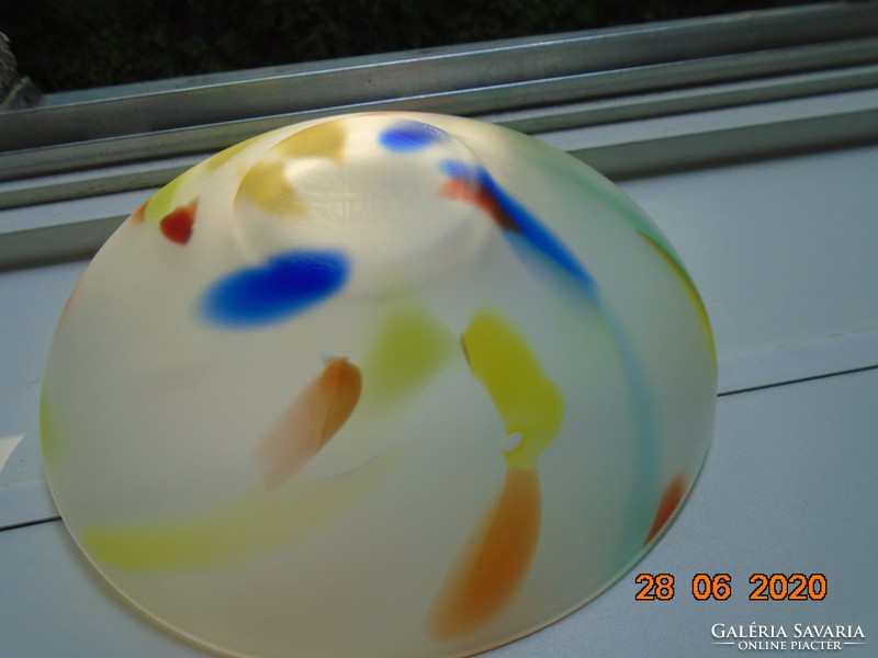 Művészi modern opál homok fúvott üveg dísztál