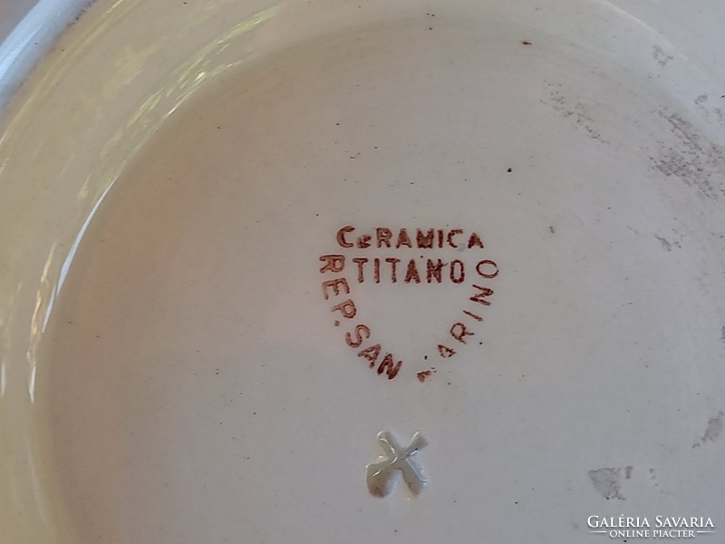182 Titano Ceramica Rep. San Marino Kormányzati palota (Palazzo del Governo) 26 cm  fali tányér