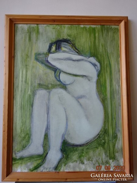 István Tóth Tóvári - nude study picture. Picture size 80 x 60 cm. He has!
