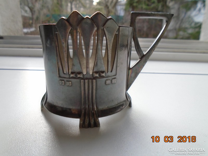 1910 Wmf numbered very characteristic Art Nouveau silver-plated cup holder