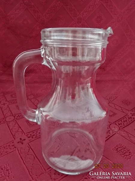 Italian half-liter glass jug, height 16 cm. He has! Jókai.