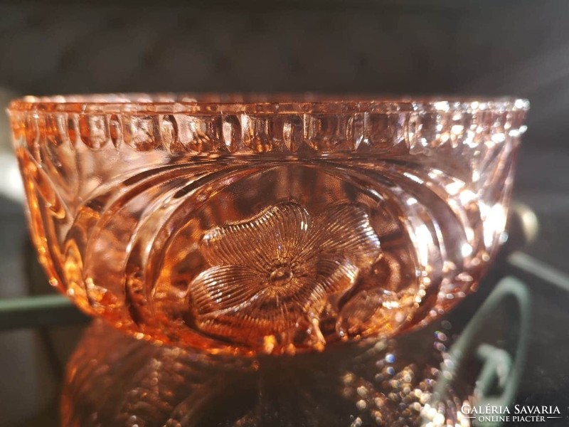 Ice tea colored glass serving bowl