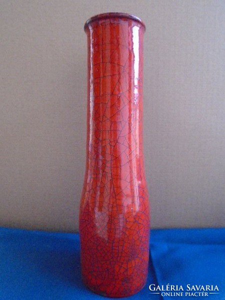 Antik Zsolnay jelzéssel ?majolika kerámia váza 27 cm