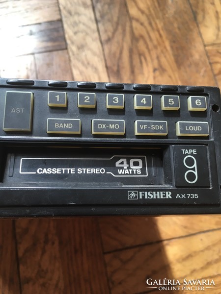 Fisher ax735 1980s car radio recorder