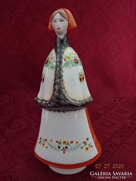 Aquincumi  porcelán figurális szobor. Lányka matyó öltözetben. Vanneki!