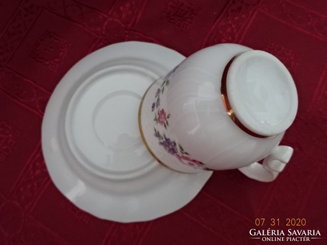 Hollóháza porcelain coffee cup with a beautiful pattern. He has!