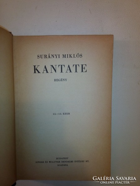 Surányi Miklós: Kantate (1918)