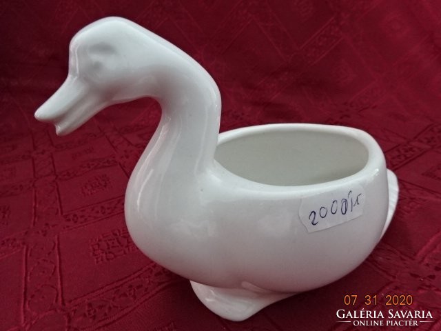 Német porcelán kacsa figura - asztalközép, virágtartó hossza 15 cm. Vanneki!