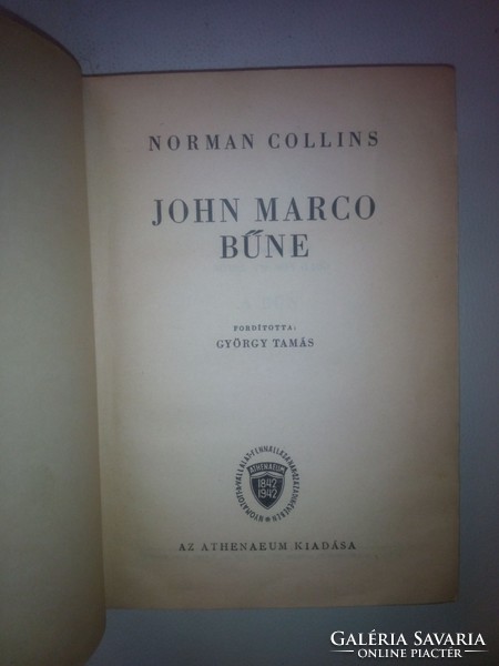 Norman Collins: John Marco bűne (1942)