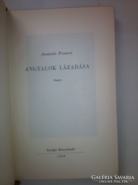 Anatole France: Angyalok lázadása (1958)