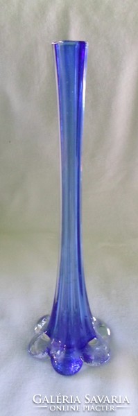 Virág talpú kecses hosszú váza, 28,5 cm