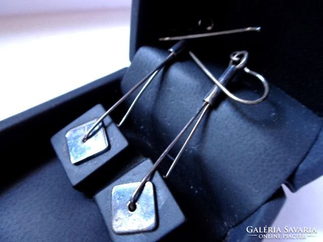 Old silver hanger design with square earrings