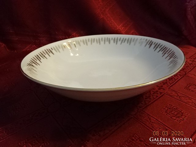 Czechoslovakian quality porcelain side dish with gold decoration. He has!