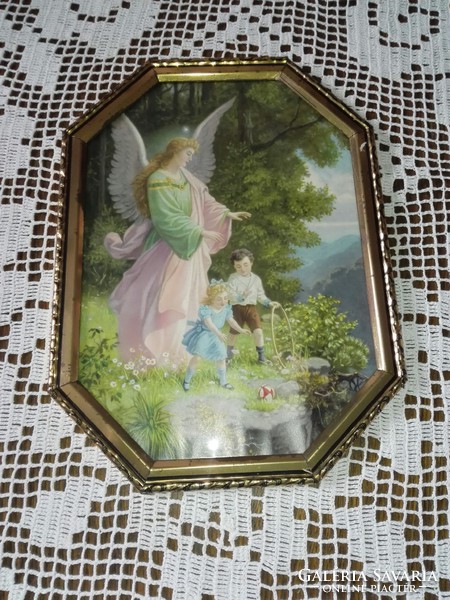 Antique copper framed wall picture.....