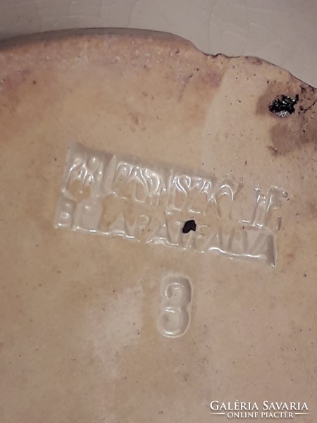 Megéri! Bélapátfalvi - Pruzsinszky kerámia kancsó jelzett boros kiöntő vizes kancsó jó öblös 19 cm