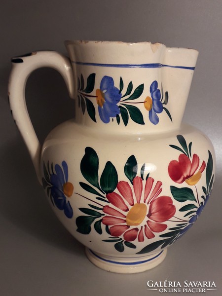 Worth it! Bélapátfalvi - Pruzsinszky ceramic jug marked wine pouring water jug good spout 19 cm