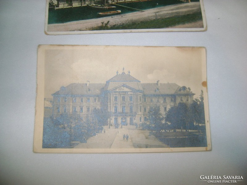Régi képeslap - két darab - Eger Pedagógiai Főiskola, Tolna Strandfürdő