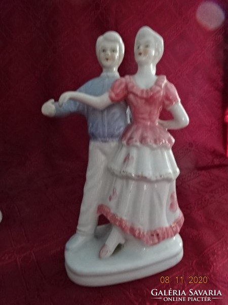 Porcelain figure, dancing couple, height 24 cm. He has!
