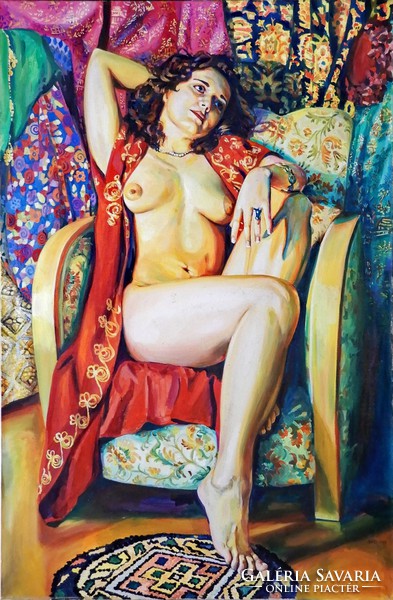 Rita Mátis: betshabe, oil painting
