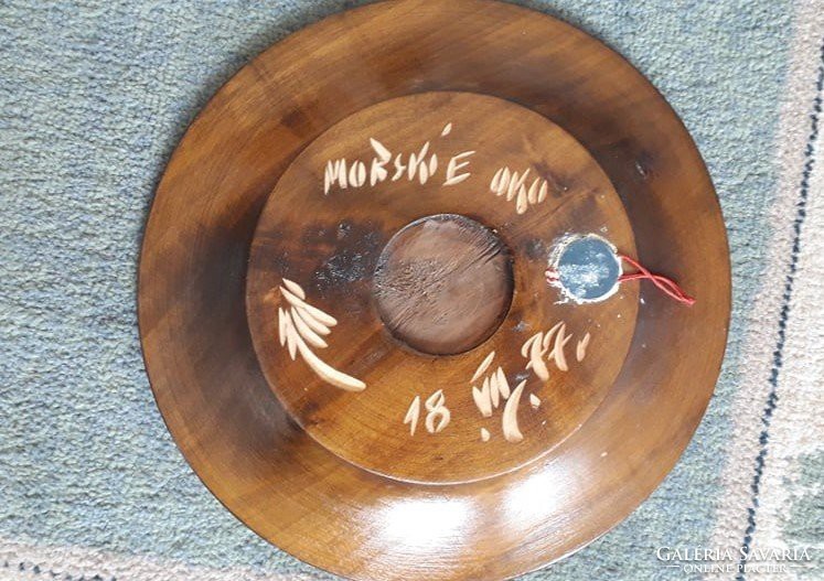 Wall-mounted wooden bowl, decorative bowl d25 cm
