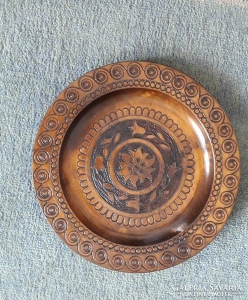 Wall-mounted wooden bowl, decorative bowl d25 cm