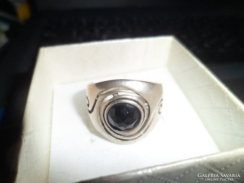 Izraeli ezüst gyűrű / onix