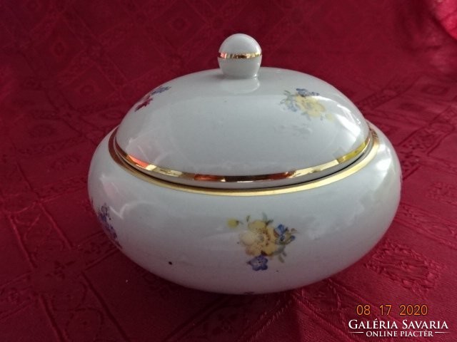 Drasche porcelán bonbonier, legnagyobb átmérője 13,5 cm. Vanneki! Jókai